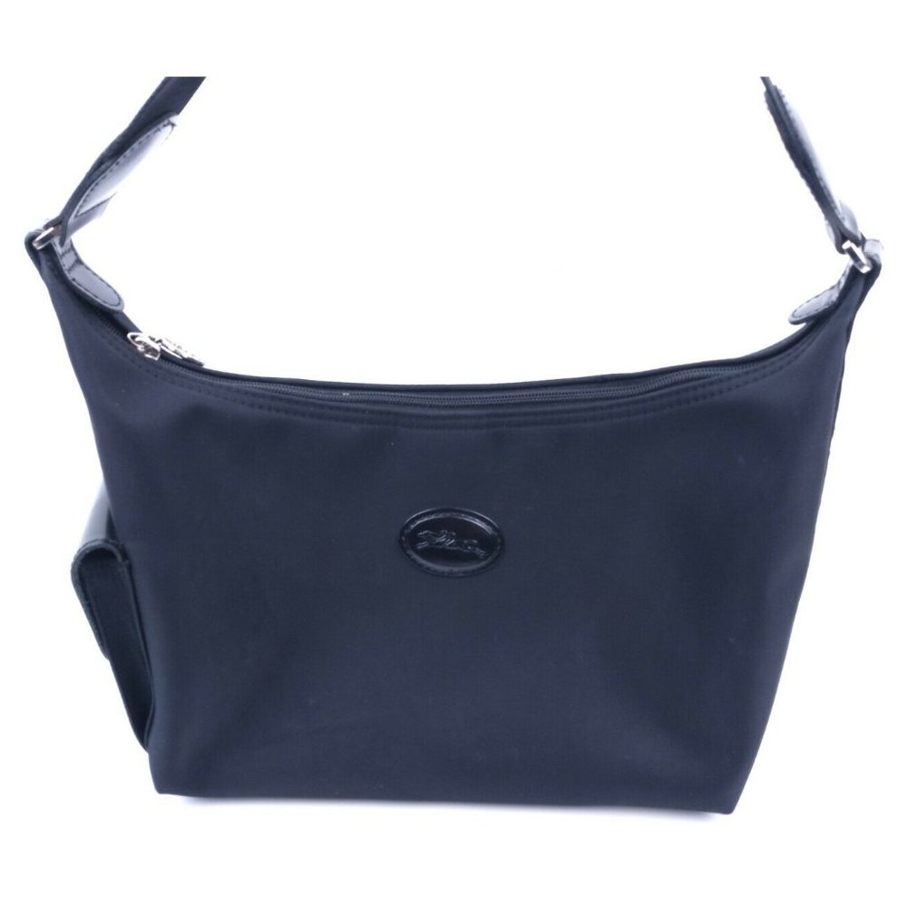 Longchamp Black Nylon Small Crescent Mini Hobo - Picture 1 of 12
